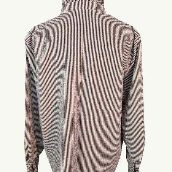 🩶Women’s Ruffle Detail Striped Button-Up Shirt | XXL (14) | NEW 🩶 - Picture 6 of 8